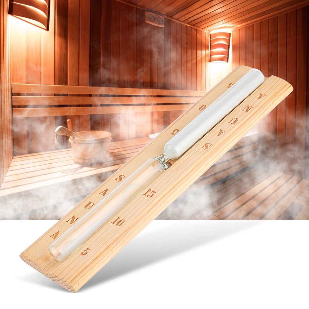 Sauna-Sanduhr 15 Minuten, Holz – Bild 2