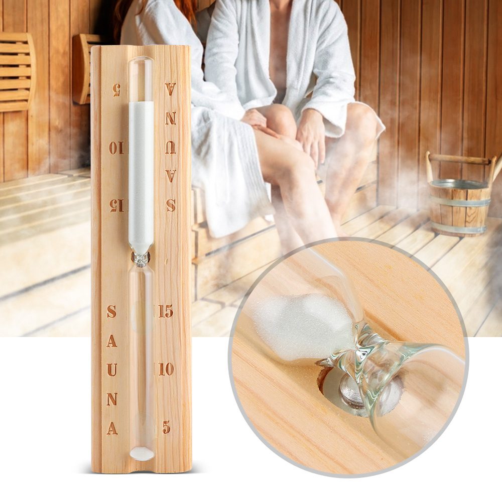 Sauna-Sanduhr 15 Minuten, Holz – Bild 4