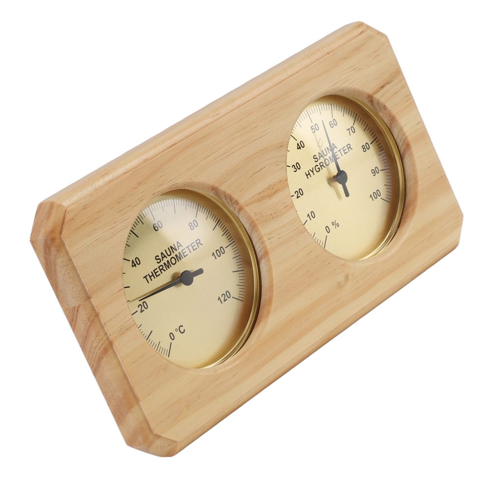 Sauna-Thermometer und Hygrometer auf Holz – Bild 2