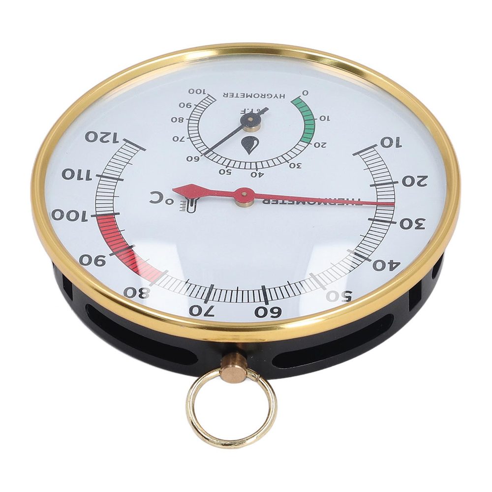 Sauna-Thermometer mit Hygrometer, rund, 10–120 °C – Bild 2