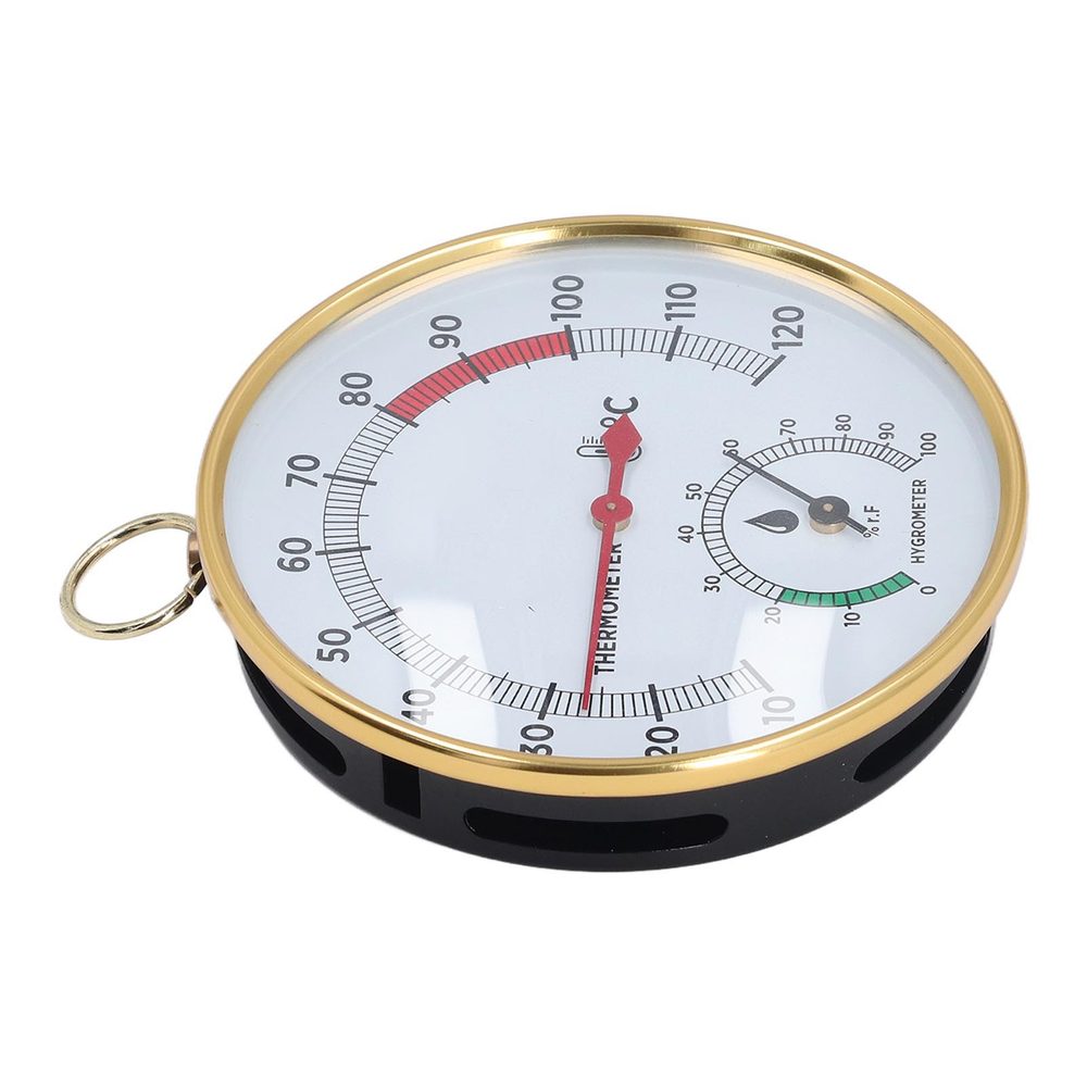 Sauna-Thermometer mit Hygrometer, rund, 10–120 °C – Bild 3