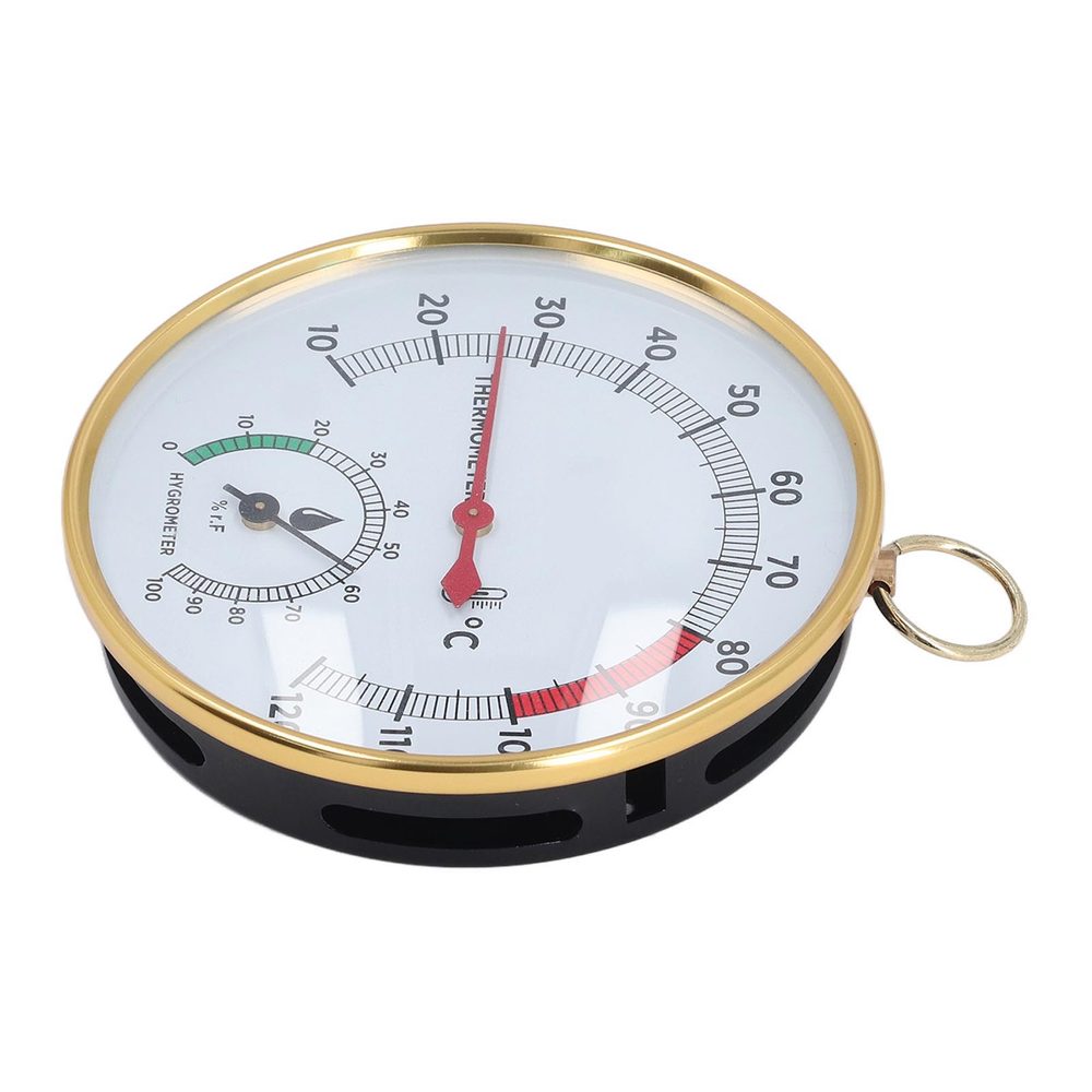 Sauna-Thermometer mit Hygrometer, rund, 10–120 °C – Bild 4