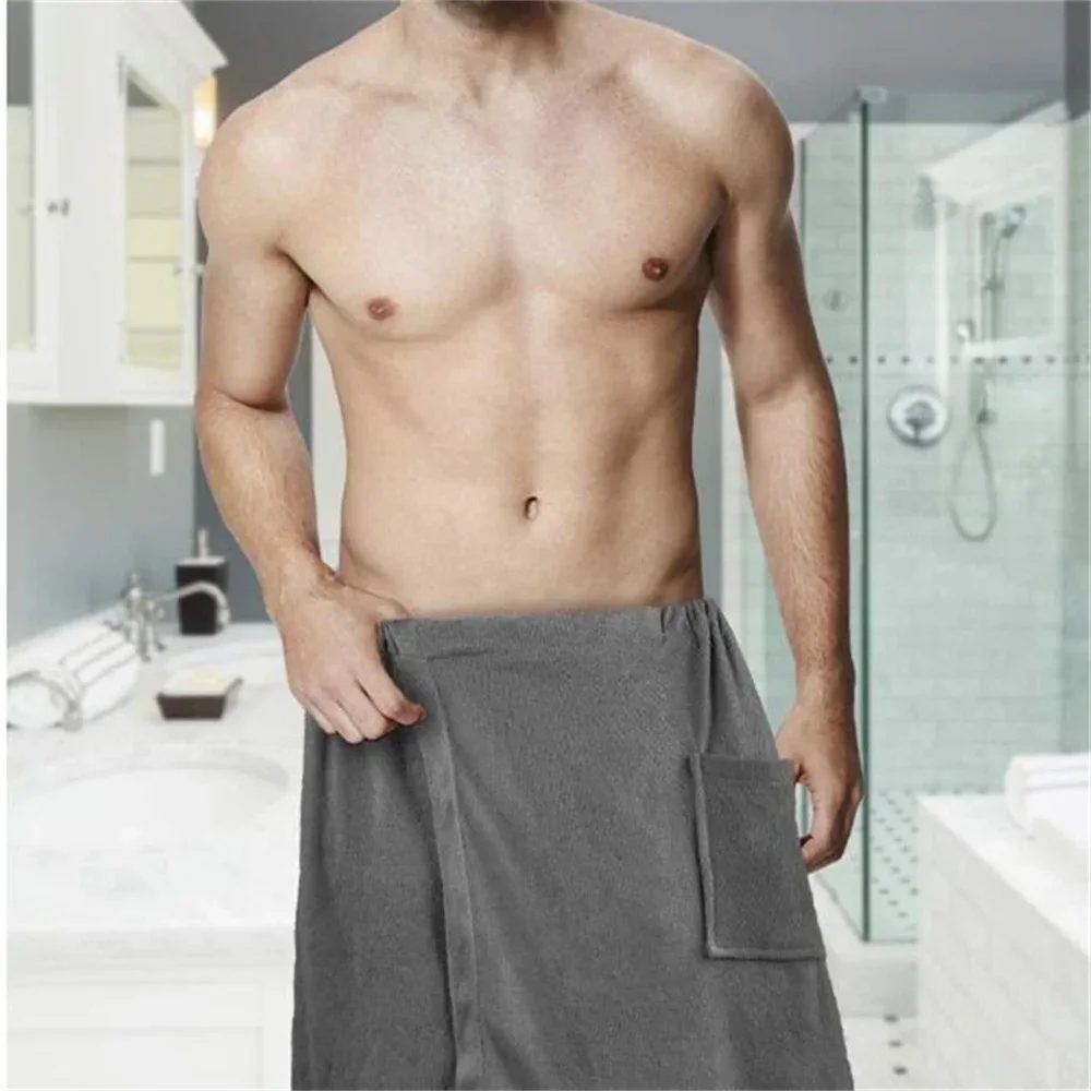 Saunakilt Herren aus Frottee, mit Tasche – Bild 5