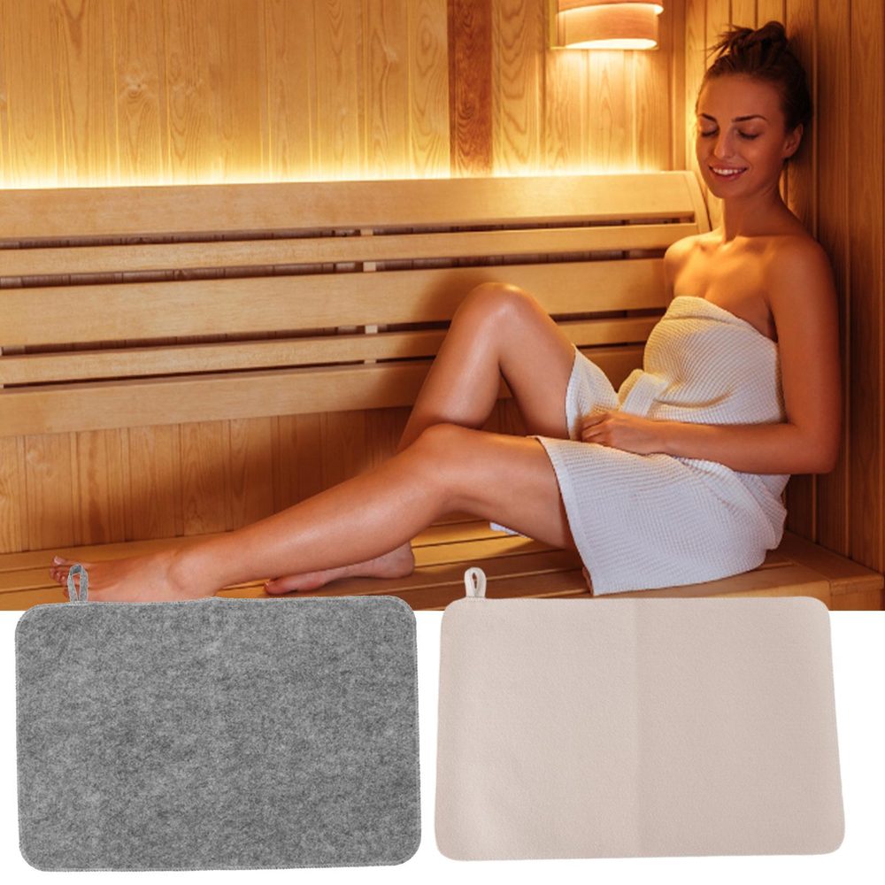 Sauna-Sitzauflagen aus Filz, 50 × 33 cm, 2 Stück – Bild 2