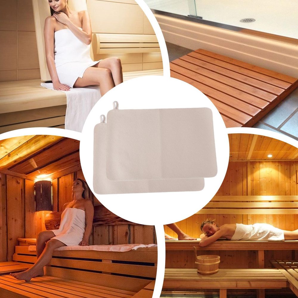 Sauna-Sitzauflagen aus Filz, 50 × 33 cm, 2 Stück – Bild 4
